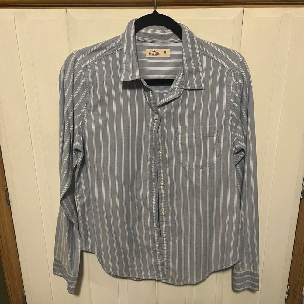 Women's Blue Striped Shirt